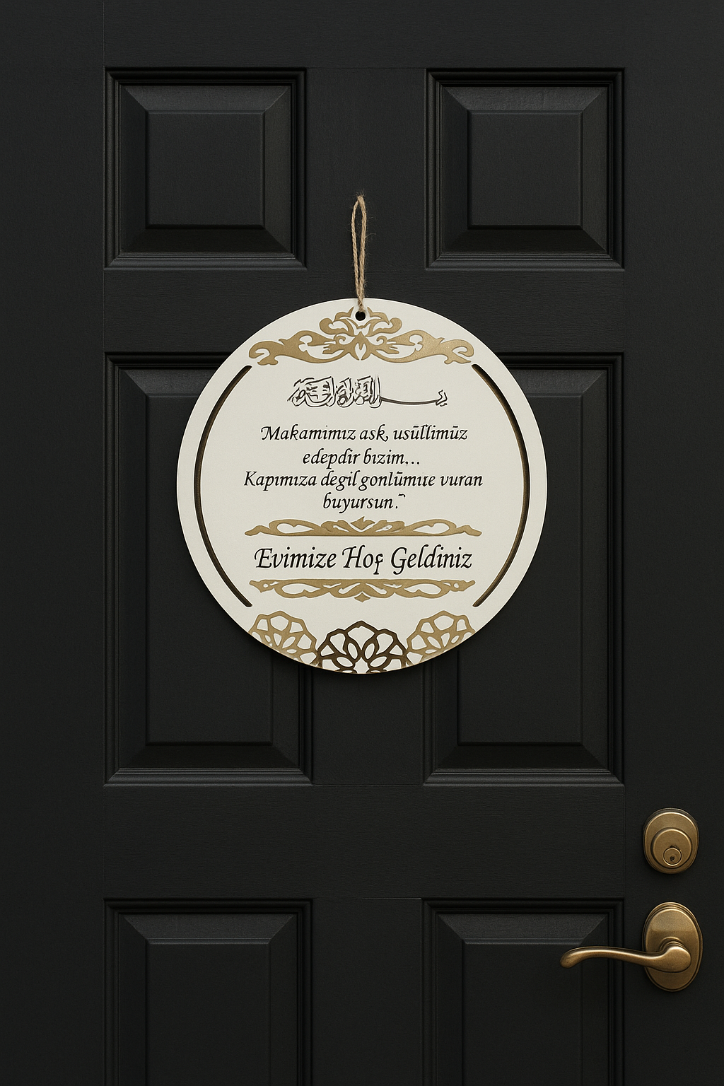 Kapı Süsü Duvar Dekoru Kapı Aksesuarı Beyaz Çiçeksiz