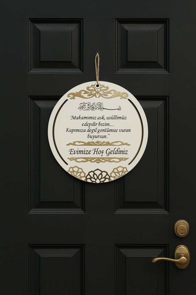 Kapı Süsü Duvar Dekoru Kapı Aksesuarı Beyaz Çiçeksiz