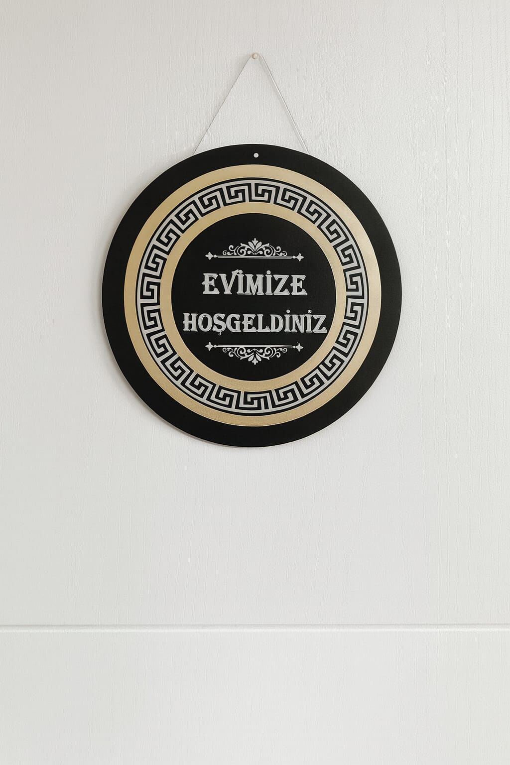 Pleksi Ahşap Kapı Süsü Hoşgeldiniz Yazılı Kapı Süsü 23 Cm