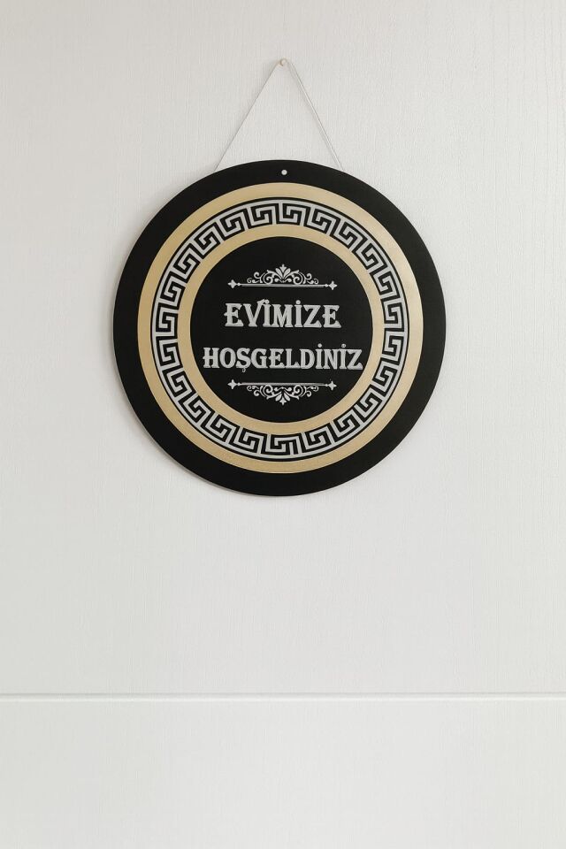 Pleksi Ahşap Kapı Süsü Hoşgeldiniz Yazılı Kapı Süsü 23 Cm