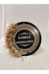 Pleksi Ahşap Kapı Süsü Hoşgeldiniz Yazılı Kapı Süsü 28 Cm