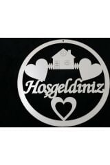 Mdf Kapı Süsü Ev Ve Çift Kalp Duvar Dekoru Kapı Aksesuarı