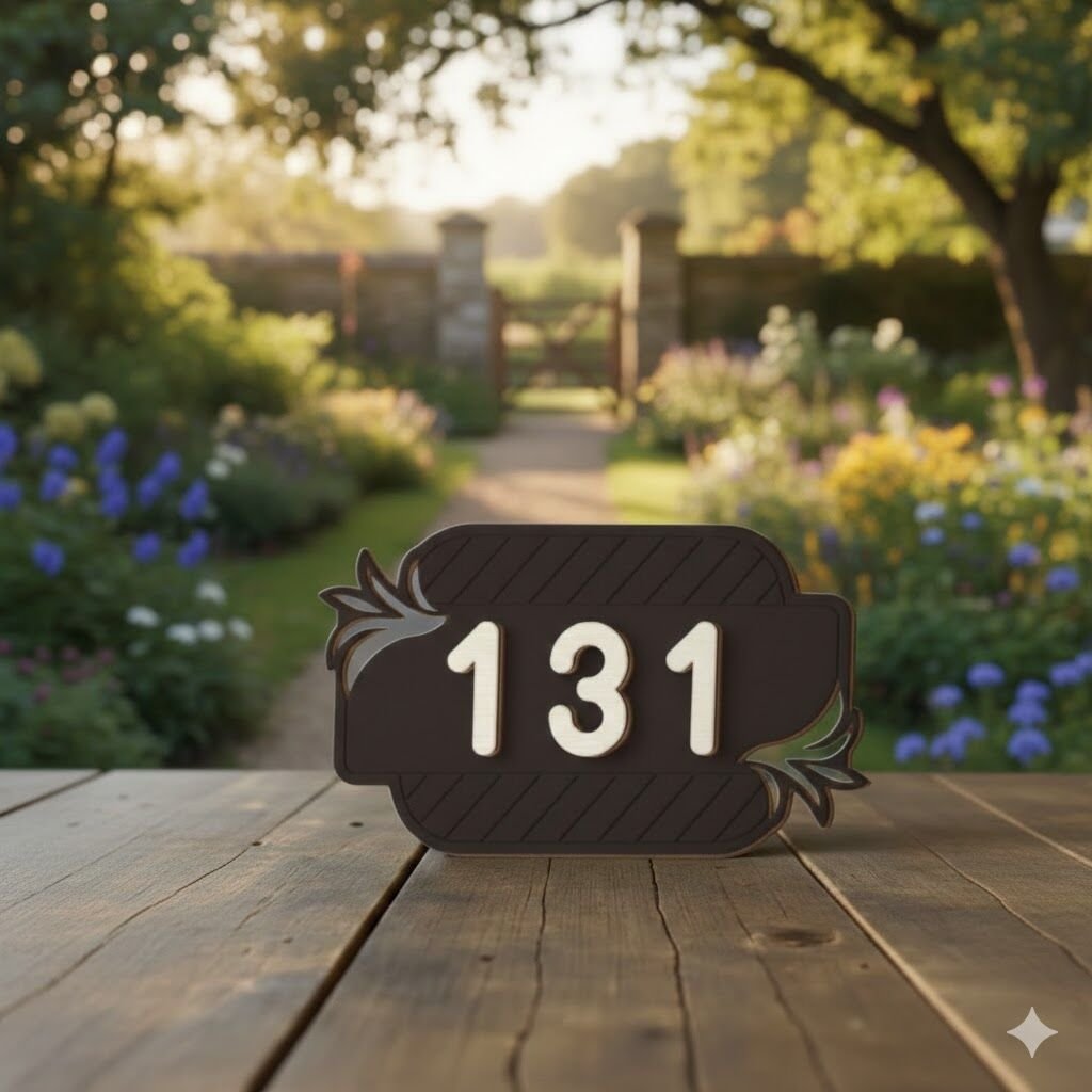 Kişiselleştirilmiş Ahşap Ev Kapı Numarası Tabelası Kapı Süsü