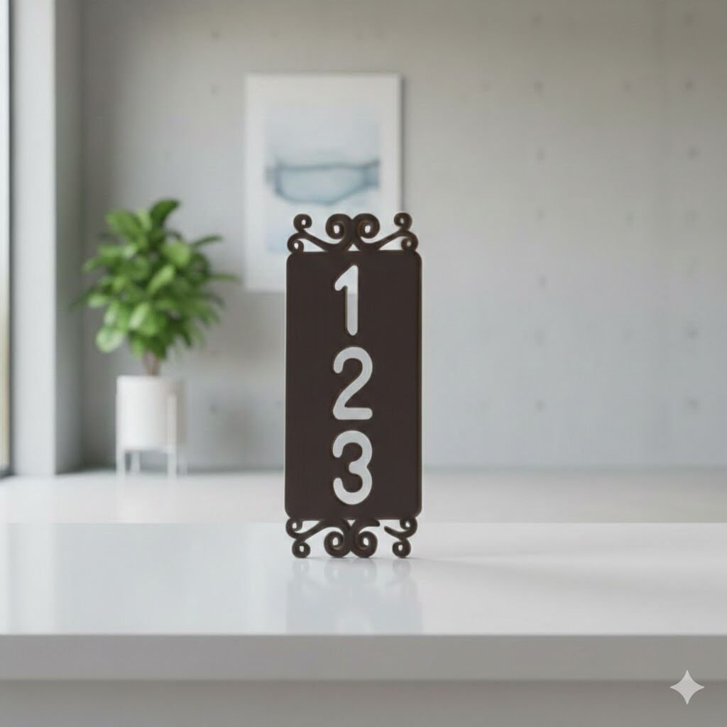 Kişiselleştirilmiş Ahşap Ev Kapı Numarası Tabelası Kapı Süsü
