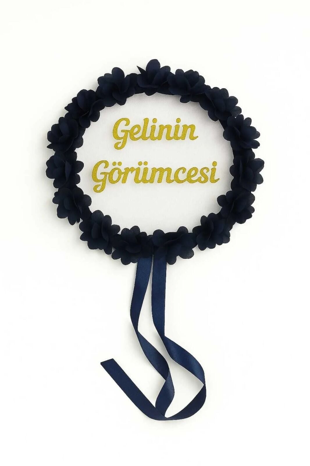 Gelinin Görümcesine Özel Kına Tefi Kına Malzemeleri Def vurmalı tef Zilli Tef Çıngırak Lacivert