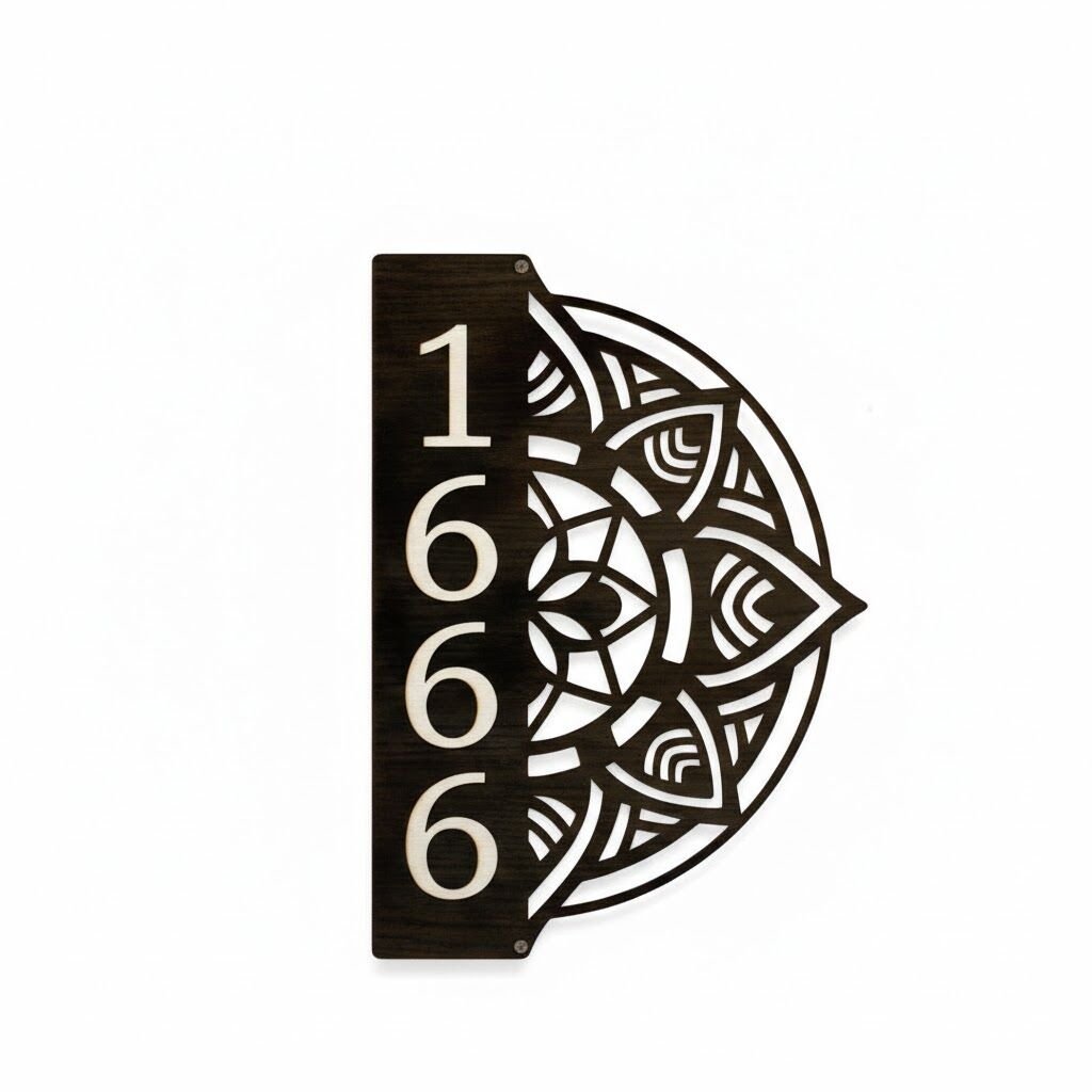 Modern Ev Numarası Tabelası Kişiselleştirilmiş Ev Kapı Numarası Kapı Süsü