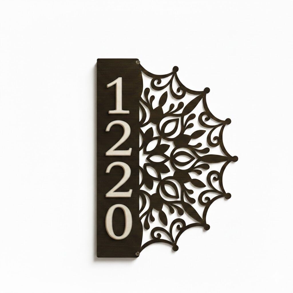 Modern Ev Numarası Tabelası Kişiselleştirilmiş Ev Kapı Numarası Kapı Süsü