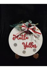 Yılbaşına Özel Hediyelik Kapı Süsü Kapı Aksesuarı Mutlu Yıllar Kapı Süsü