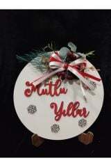 Yılbaşına Özel Hediyelik Kapı Süsü Kapı Aksesuarı Mutlu Yıllar Kapı Süsü