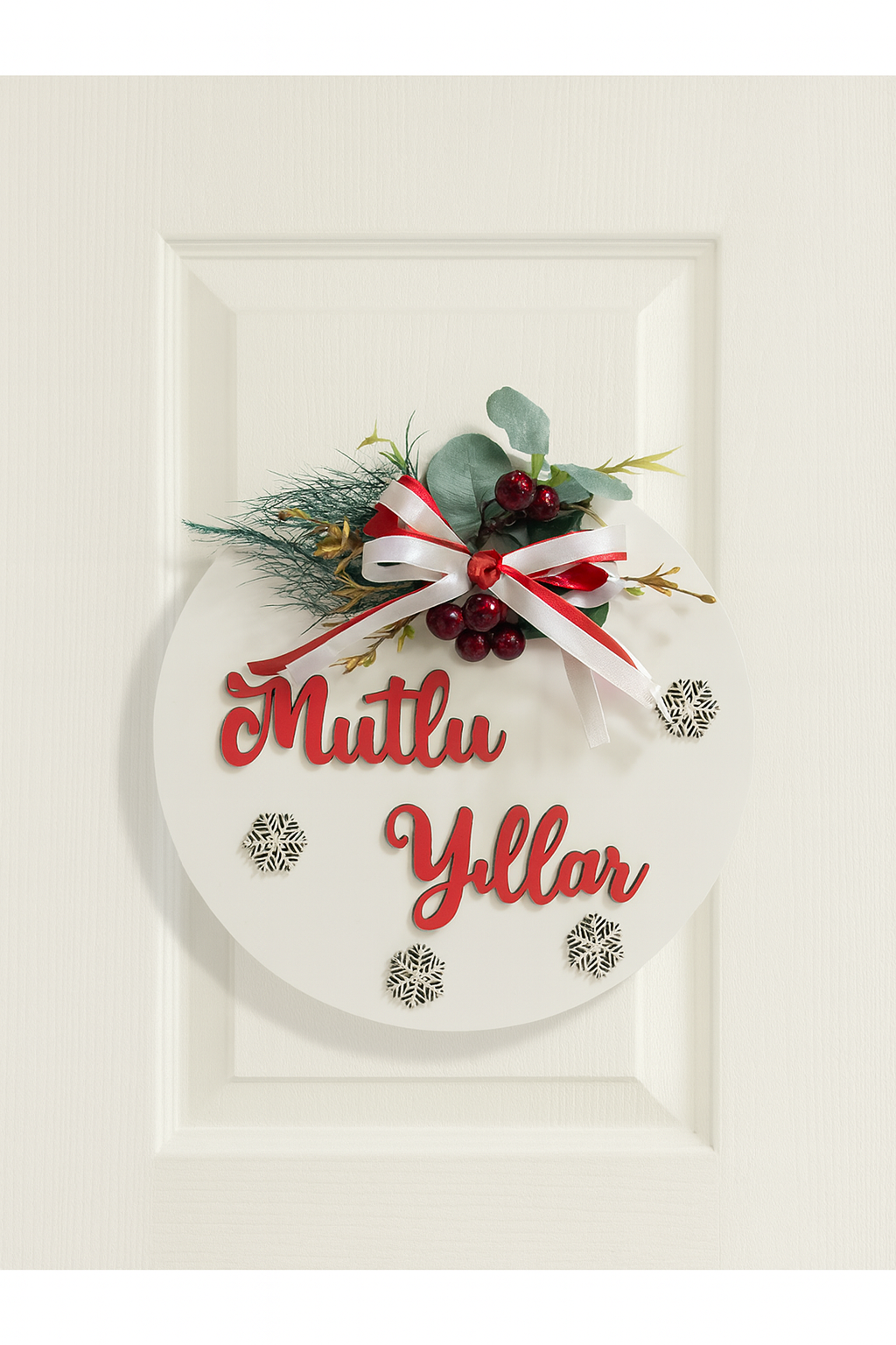 Yılbaşına Özel Hediyelik Kapı Süsü Kapı Aksesuarı Mutlu Yıllar Kapı Süsü