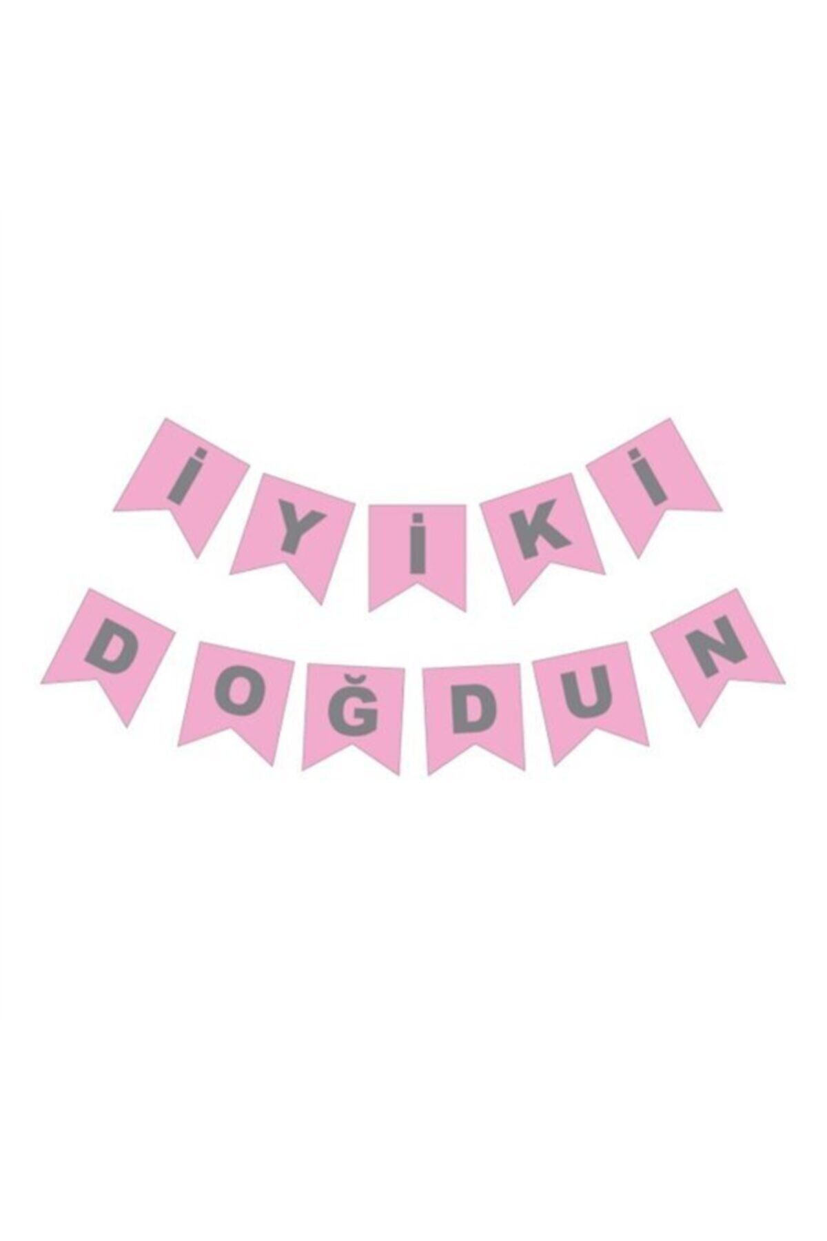 Iyiki Doğdun Yazısı Kağıda Baskılı Yazı Pembe