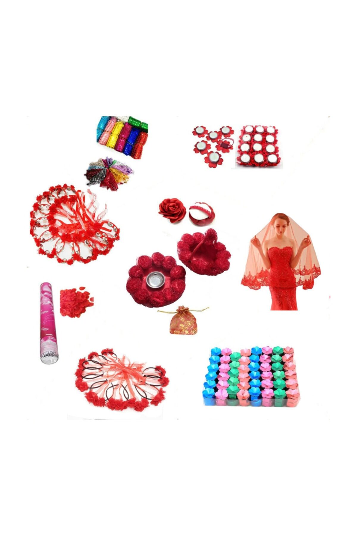 246 Parça Kına Seti Kına Malzemesi Malzemeleri