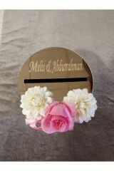 Takı Kutusu Özel Tasarım Düğünde Para Toplama Kutusu, Kırgım Kutusu Pembe