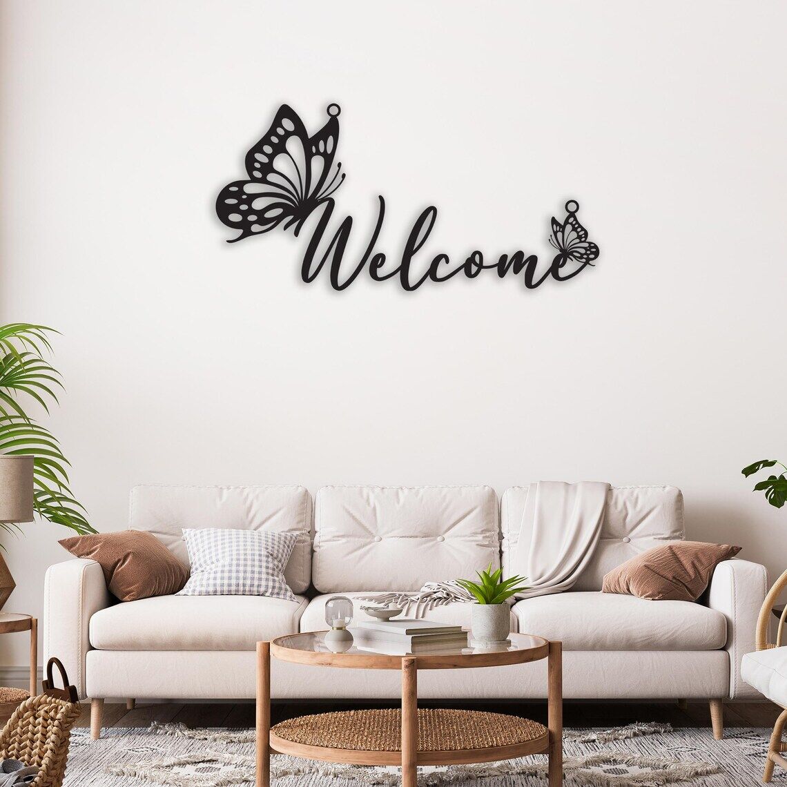 Kelebekli  Duvar Sanatı, Giriş Holü, Ev Girişi Duvar Dekoru