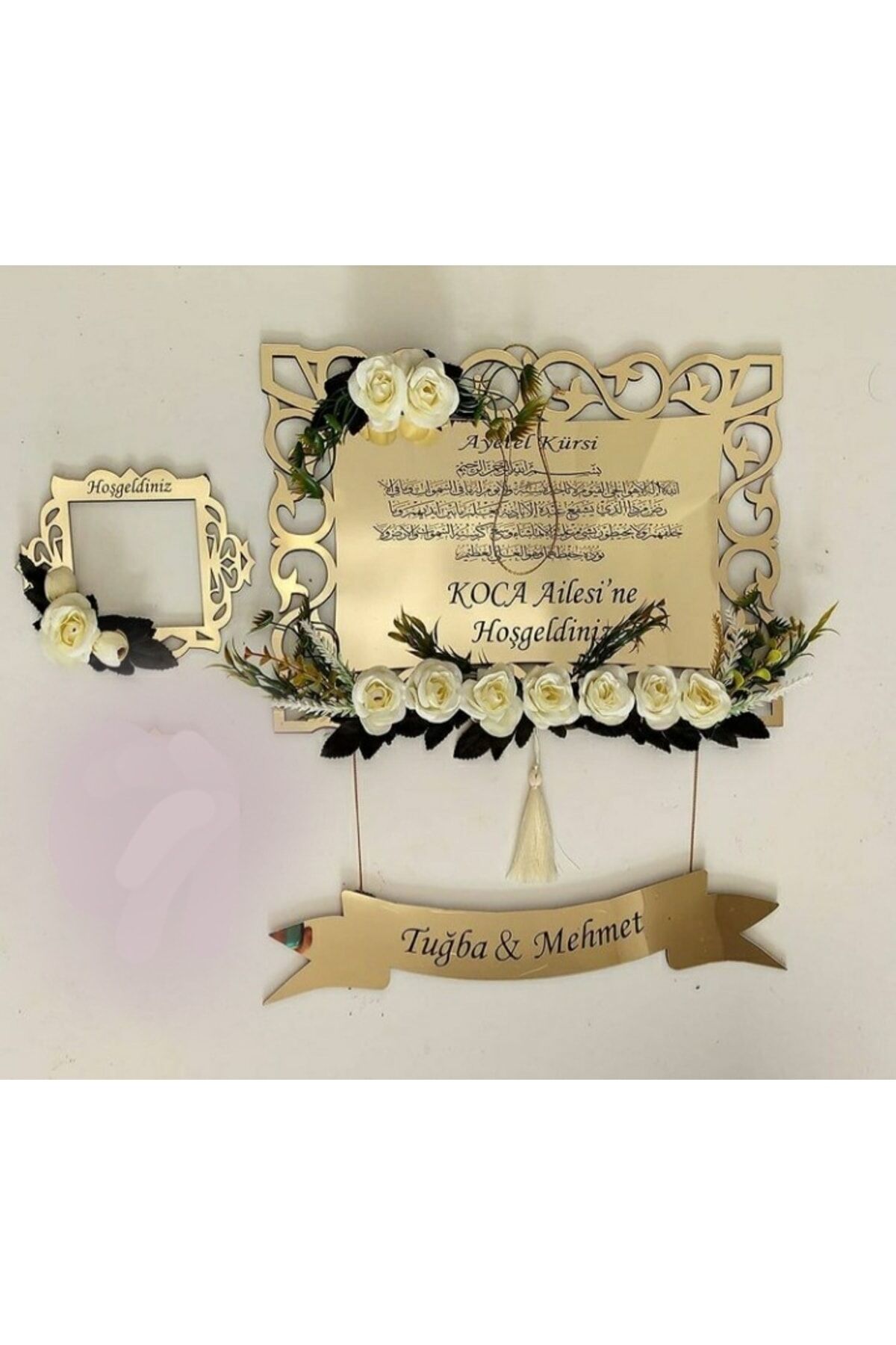 Kare Gold Pleksi Kapı Süsü