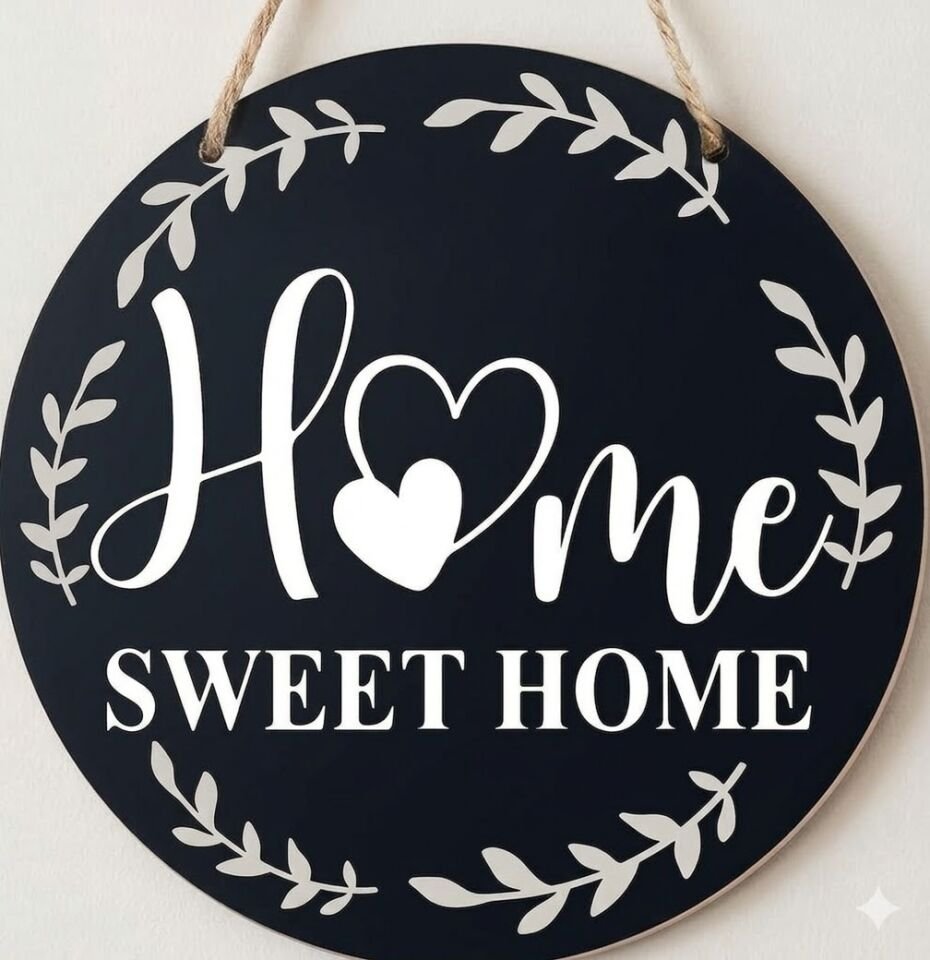 Home Sweet Home Kapı süsü Kapı Dekoru 28 cm