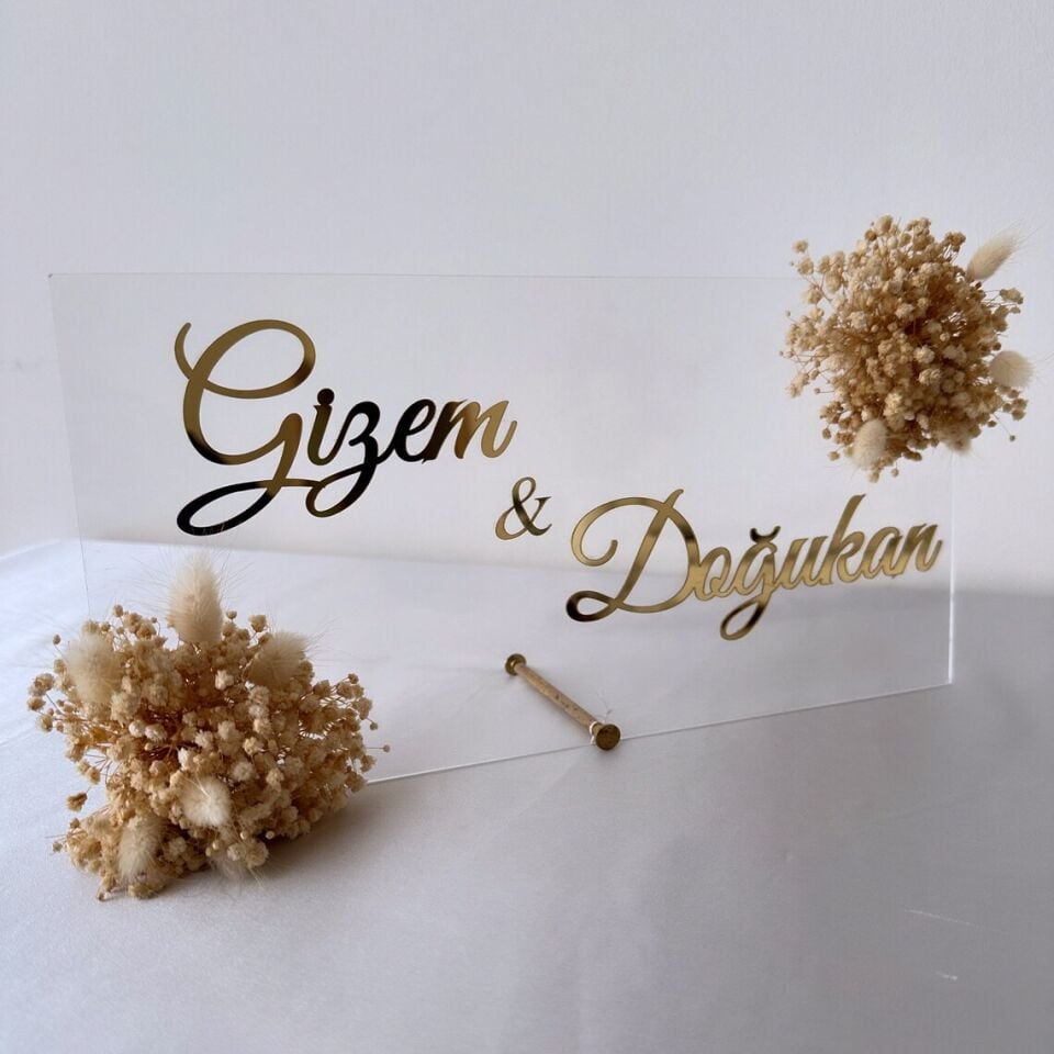 Düğün Nikah Nişan İçin Kişiye Özel Kapı Süsü