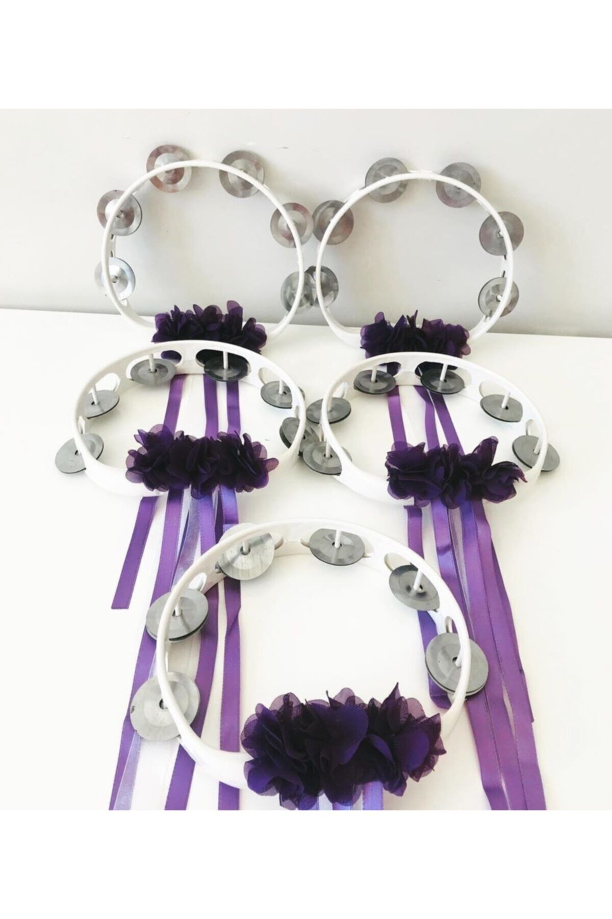 5 Adet Tef Kına Gecesi Kına Malzemesi Lazer Güllü Kurdaleli Tef Beyaz