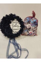 Sünnet Kınası Deri Isme Özel Lacivert Kına Tefi Ve 100 Lü Sünnet Kınası