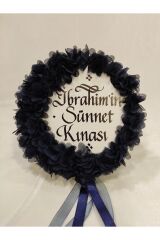 Sünnet Kınası Deri Isme Özel Lacivert Kına Tefi Ve 100 Lü Sünnet Kınası