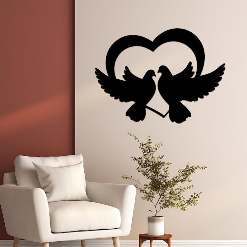 Kapı Süsü Kuşlu Model Kapı Süsü Duvar Aksesuarı