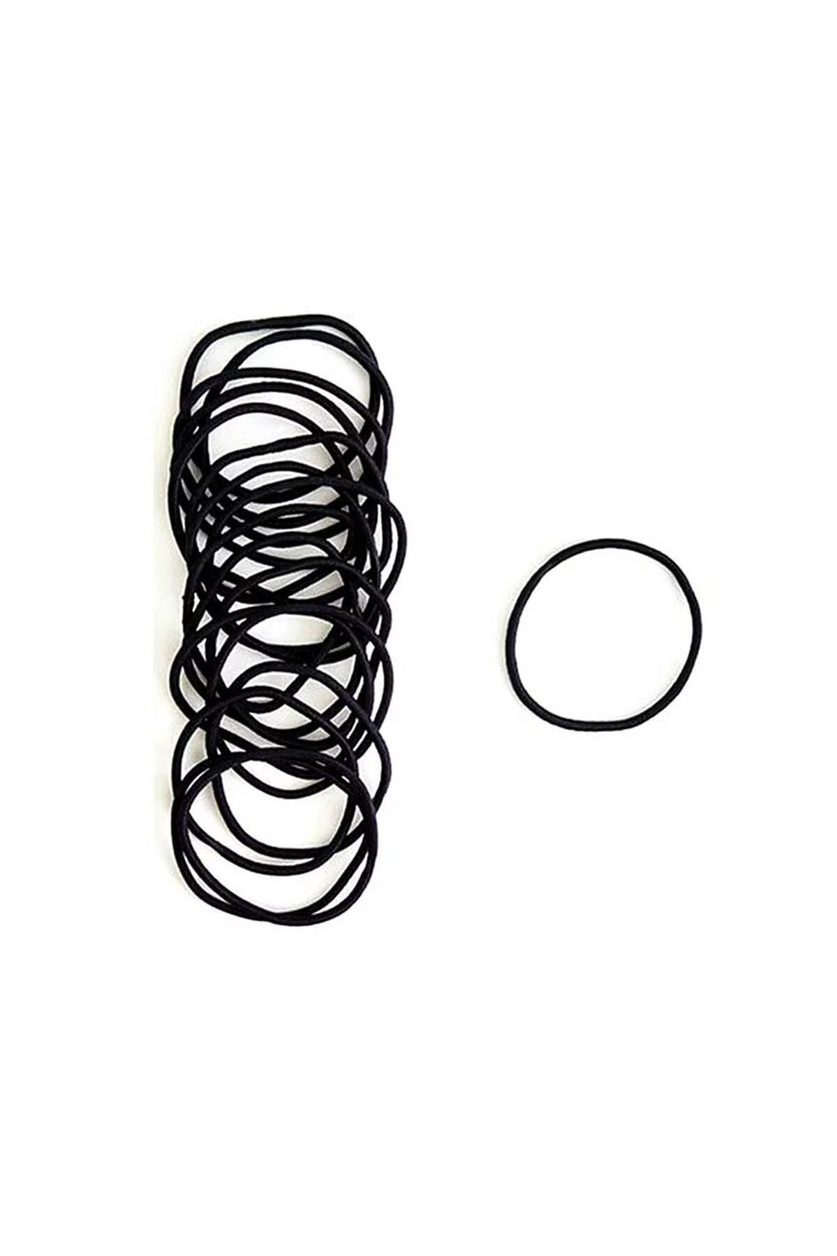 Lastik Toka Ince Siyah Esnek 20 Adet
