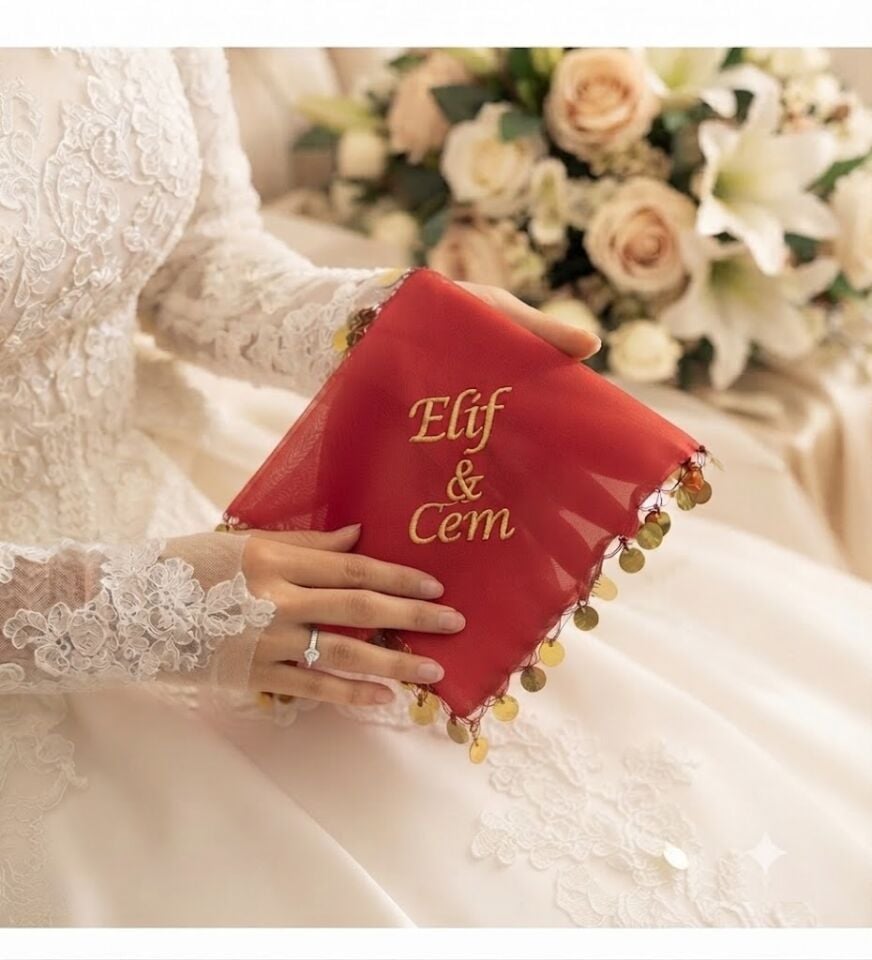 Isimli Halay Mendili 1 Adet Baskılı Mendil Düğün Kına Sünnet Cemiyetleri Için Mendil Kırmızı