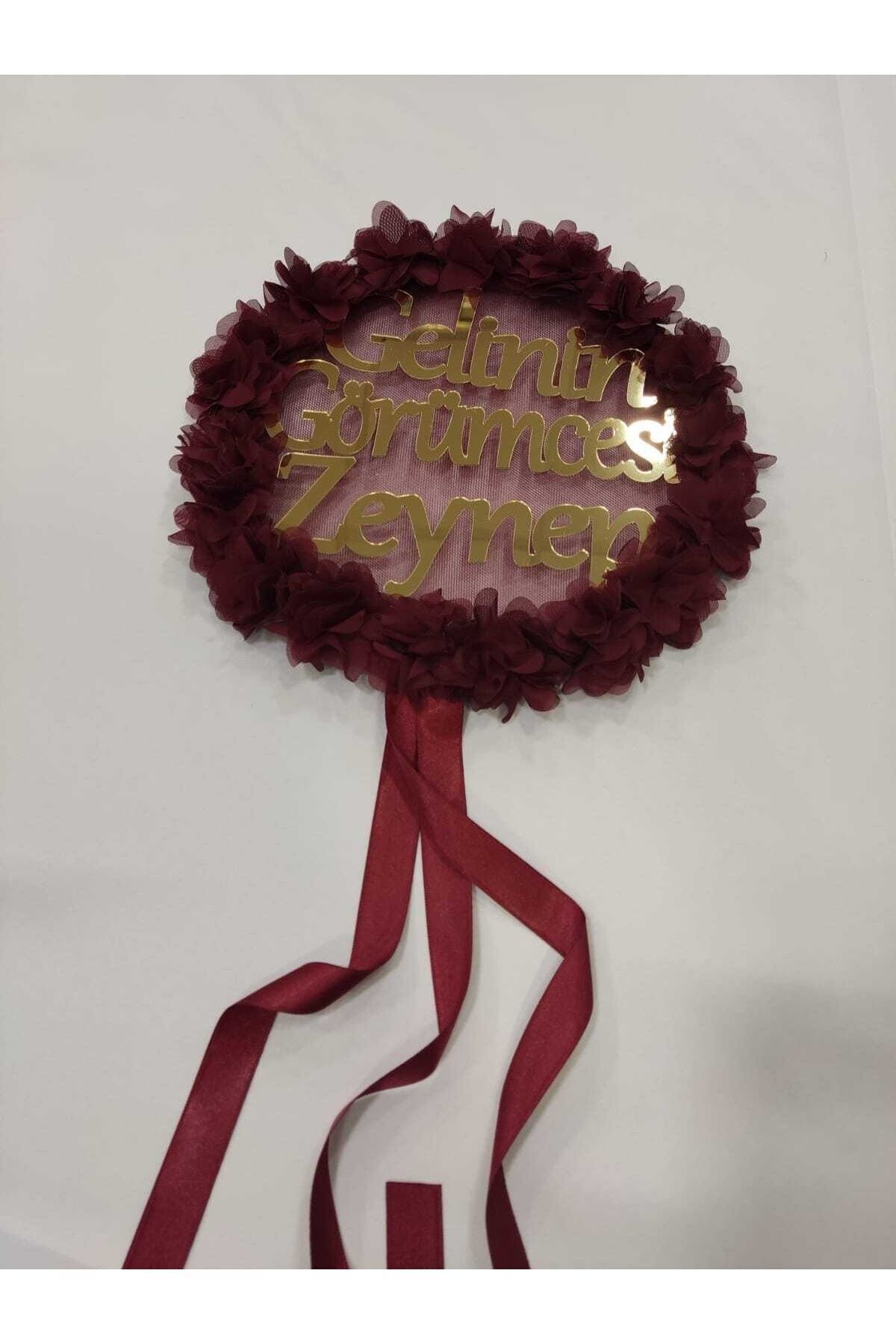 Gelinin Görümcesi Yazılı Özel Kına Tefi Kına Malzemeleri Def