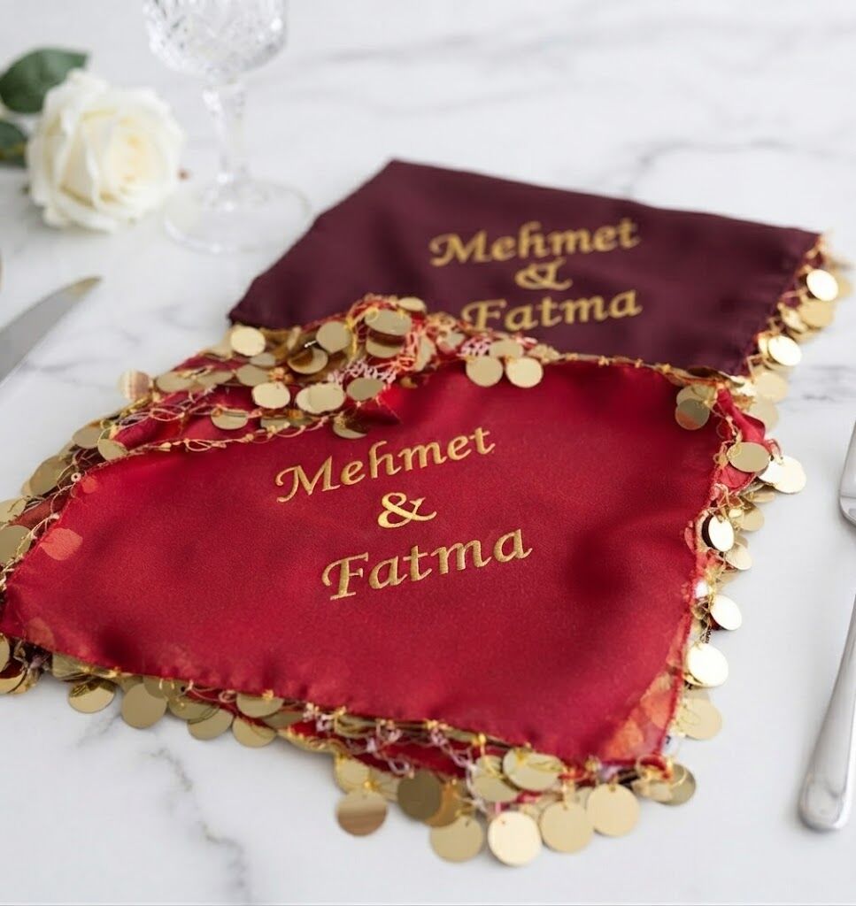 Isimli Halay Mendili 10 Adet Baskılı Mendil Düğün Kına Sünnet Cemiyetleri Için Mendili