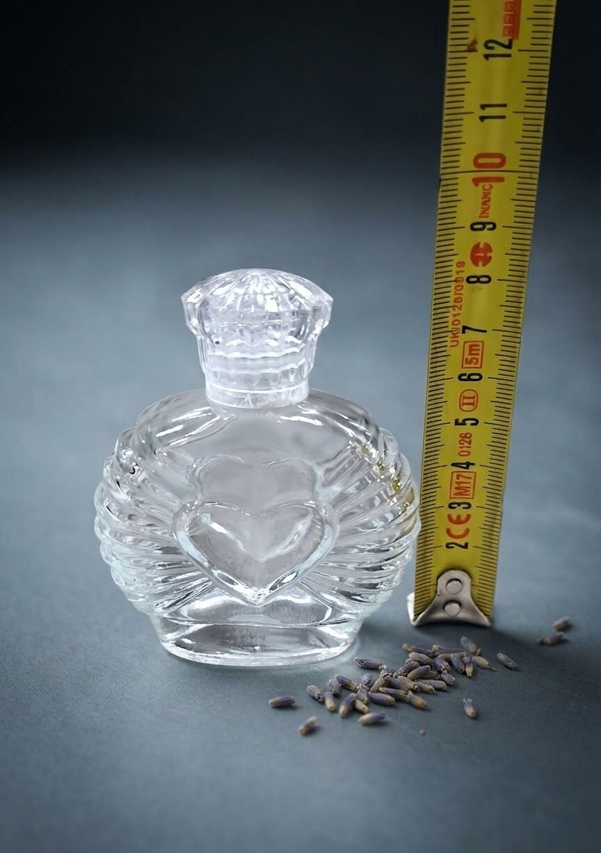 50 ML. Kalp Cam Kolonya Şişesi Dağıtmalık Kolonya Şişesi Kına Düğün Mevlütlük 162 Adet