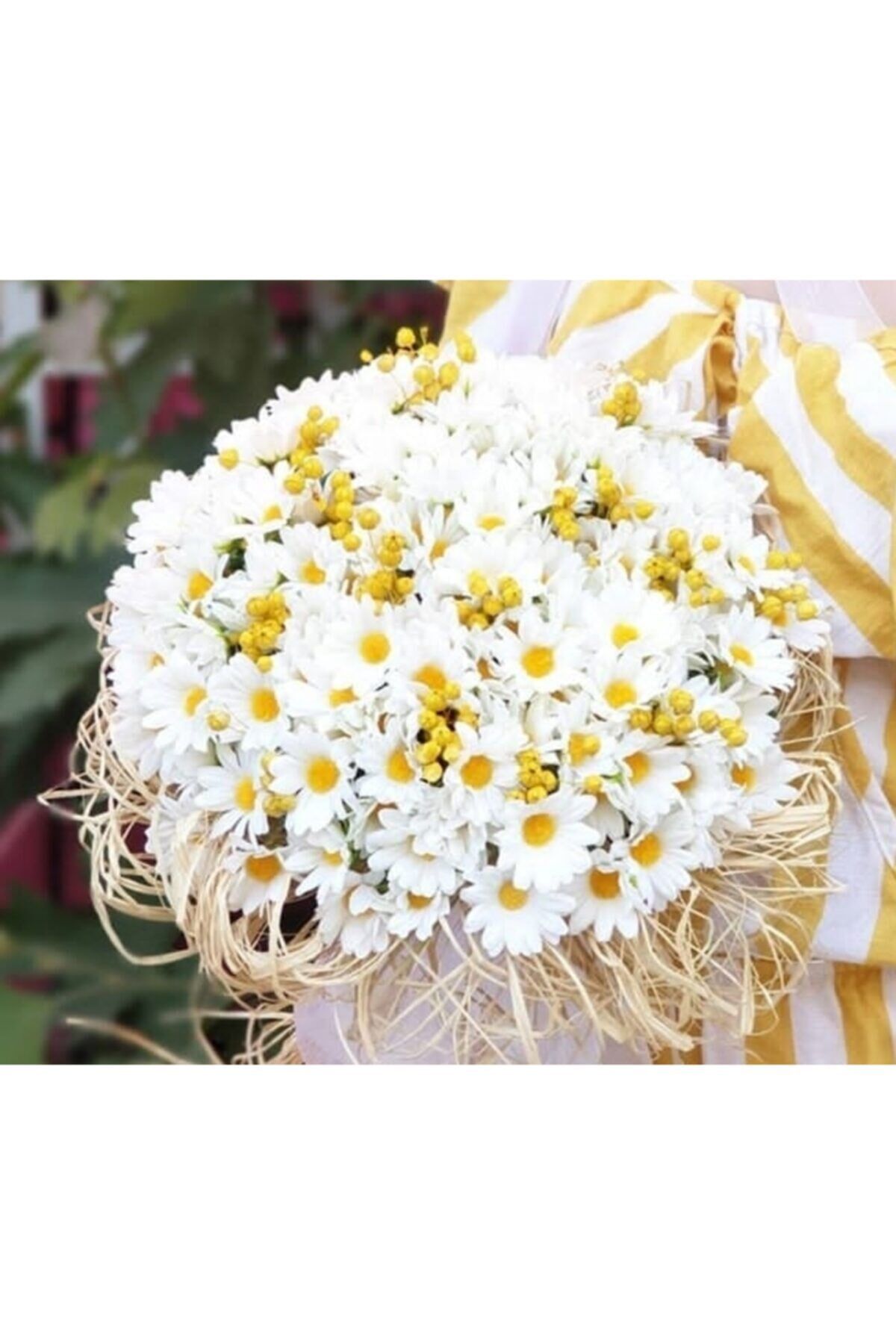 Papatya Gelin Çiçeği Gelin Buketi Ve Gelin Tacı