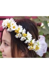 Papatya Gelin Çiçeği Gelin Buketi Ve Gelin Tacı