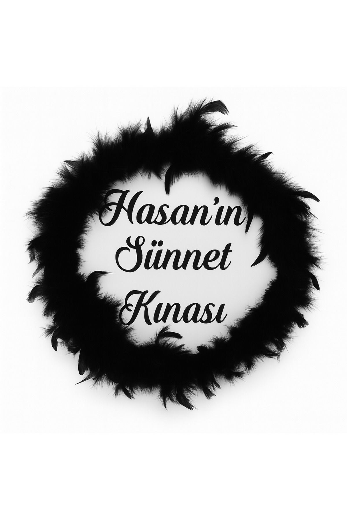 Isme Özel Deri Tef Kına Tefi Otrişle Süslenmiş Sünnet Tefi 30 Cm Vurmalı Çalgı Müzik Aleti Siyah