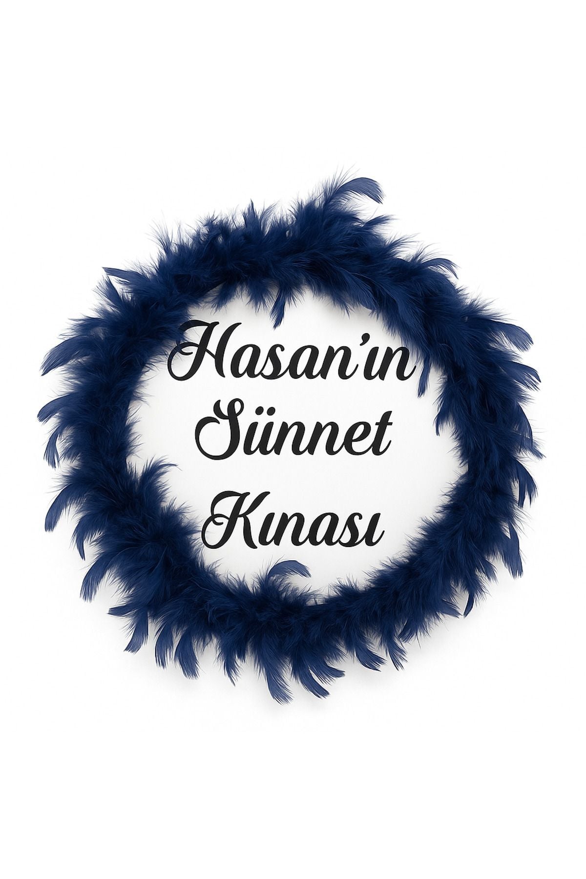 Isme Özel Deri Tef Kına Tefi Otrişle Süslenmiş Sünnet Tefi 30 Cm Vurmalı Çalgı Müzik Aleti Lacivert