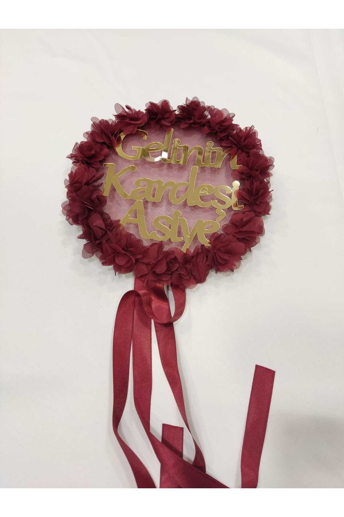 Gelinin Kardeşi Yazılı Özel Kına Tefi Kına Malzemeleri Def