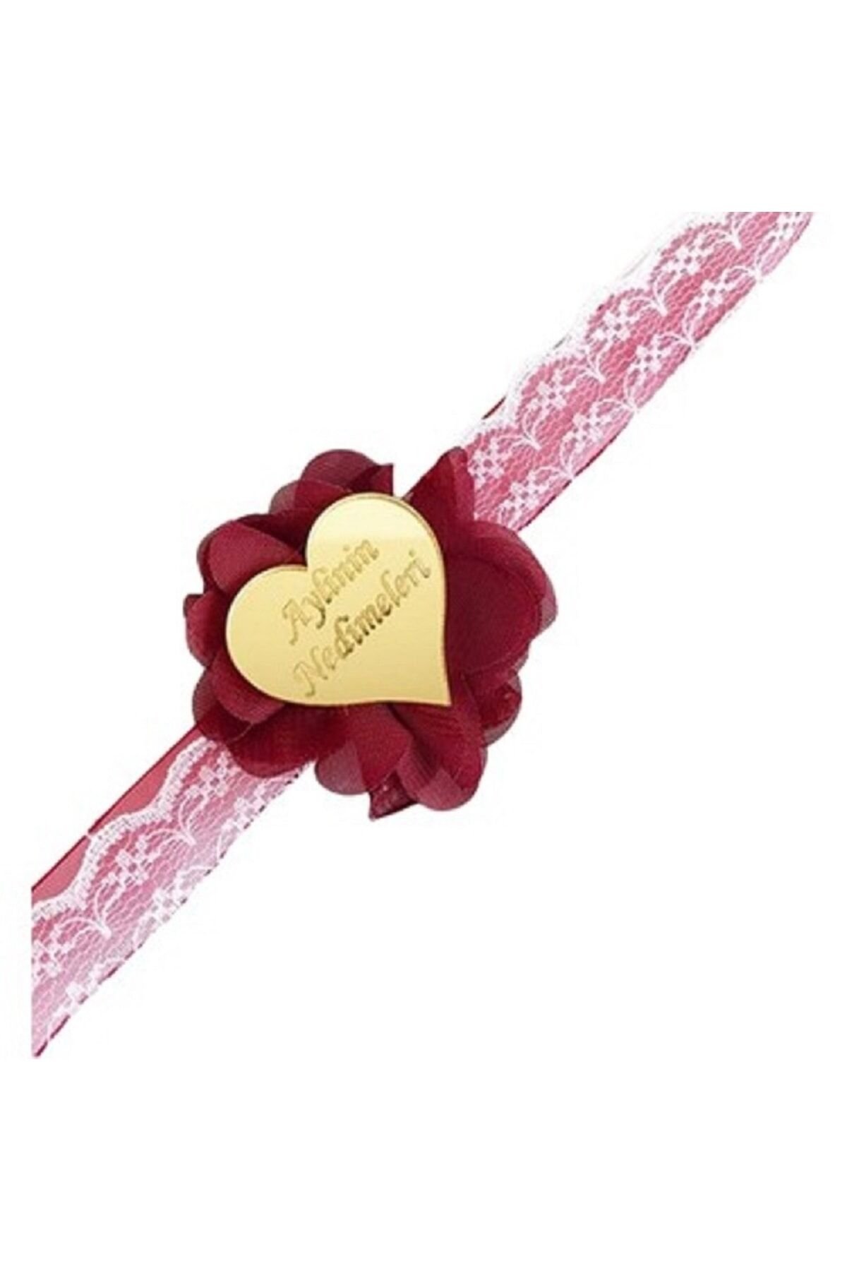 Pleksili Isme Özel Bileklik Bordo 10 Adet