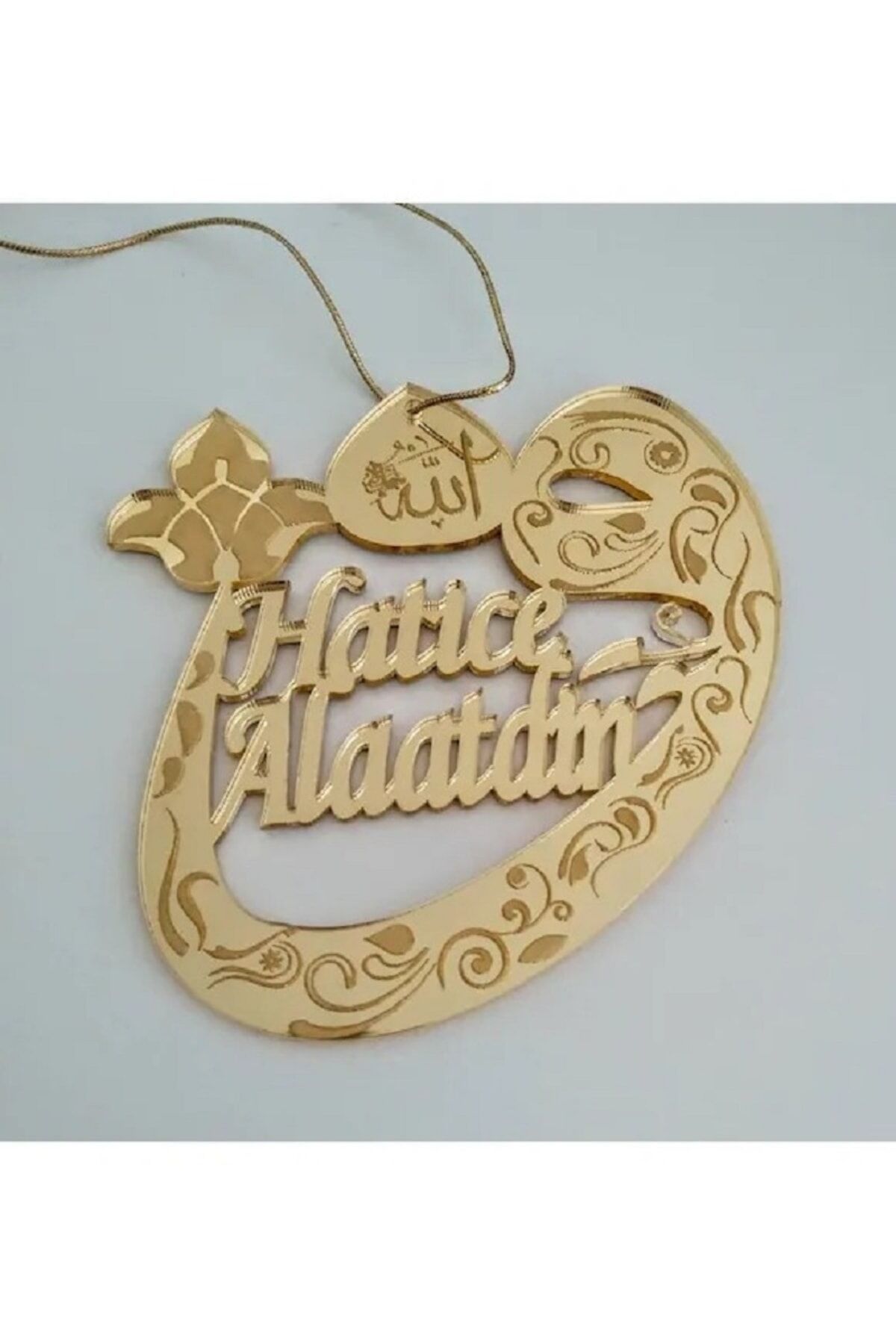 Kişiye Özel Isimli Vav Figürlü Pleksi Dikiz Ayna Süsü Hediyelik Ürün