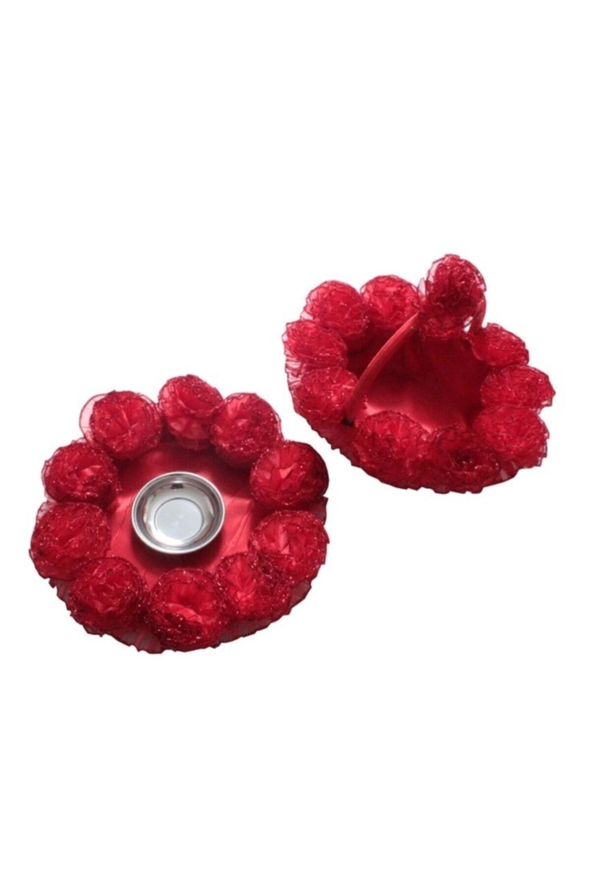 Kına Malzemesi Kırmızı Kına Sepeti Ve Tepsisi