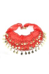 Shakira Kemeri Şakira Kemeri Dans Kemeri Pullu Tüllü Kemer Kırmızı