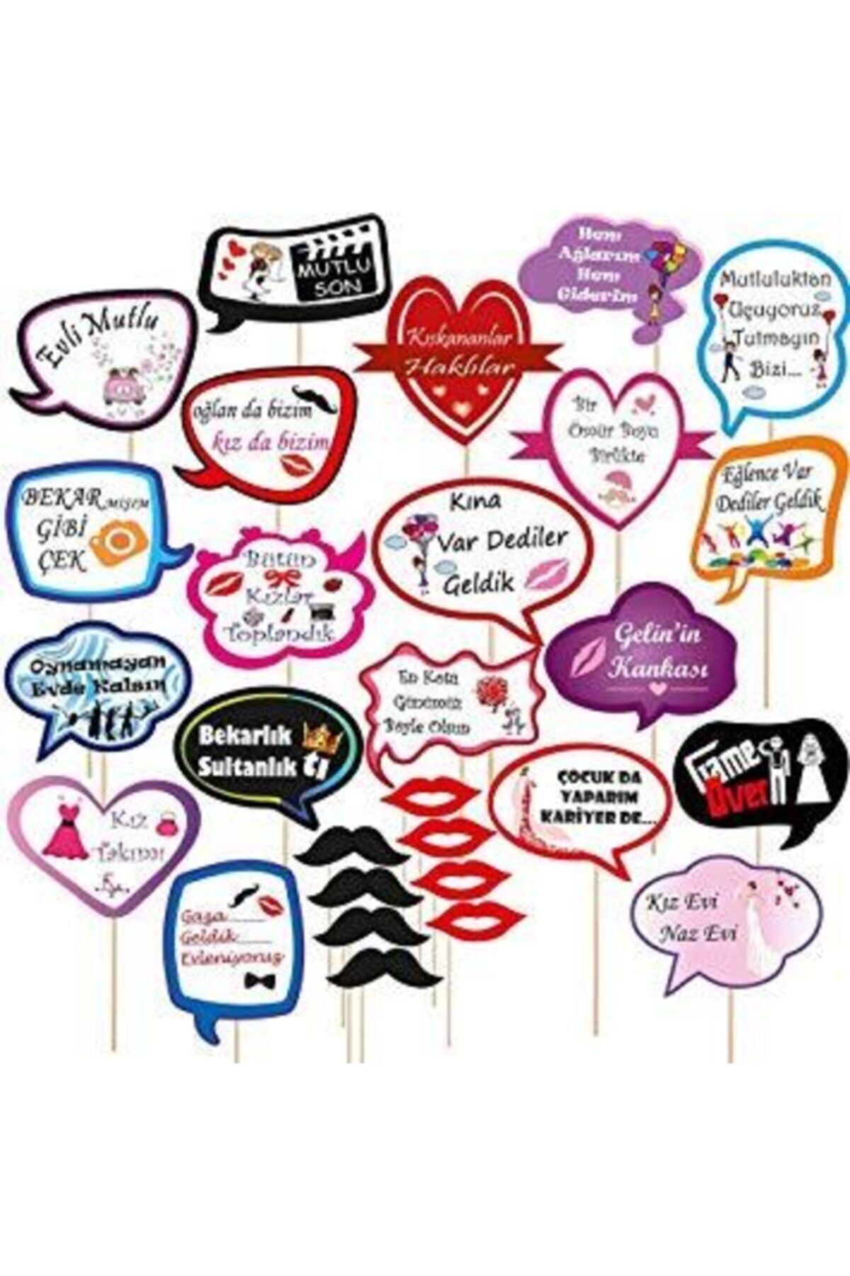 Kına Gecesi Kına Malzemesi Konuşma Pankartı 10 Adet