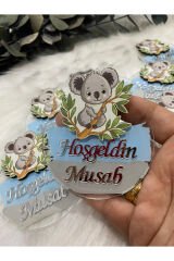 Şeffaf Pleksi Ayıcık Figürlü Magnet Hoşgeldin Hatırası Magnet 15 adet