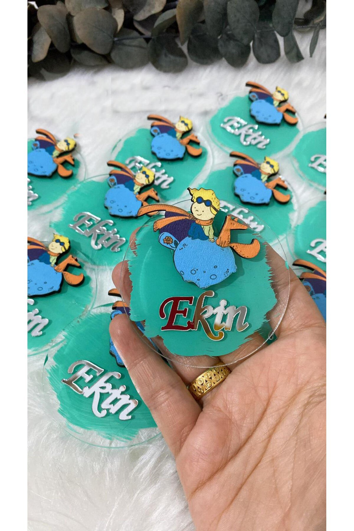 Şeffaf Pleksi Bebek Figürlü Magnet Bebek Hatırası Magnet 15 adet