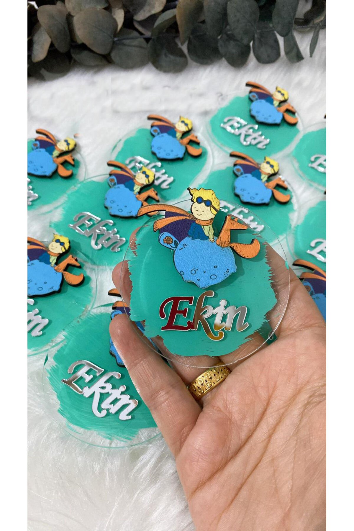 Şeffaf Pleksi Bebek Figürlü Magnet Bebek Hatırası Magnet 15 adet