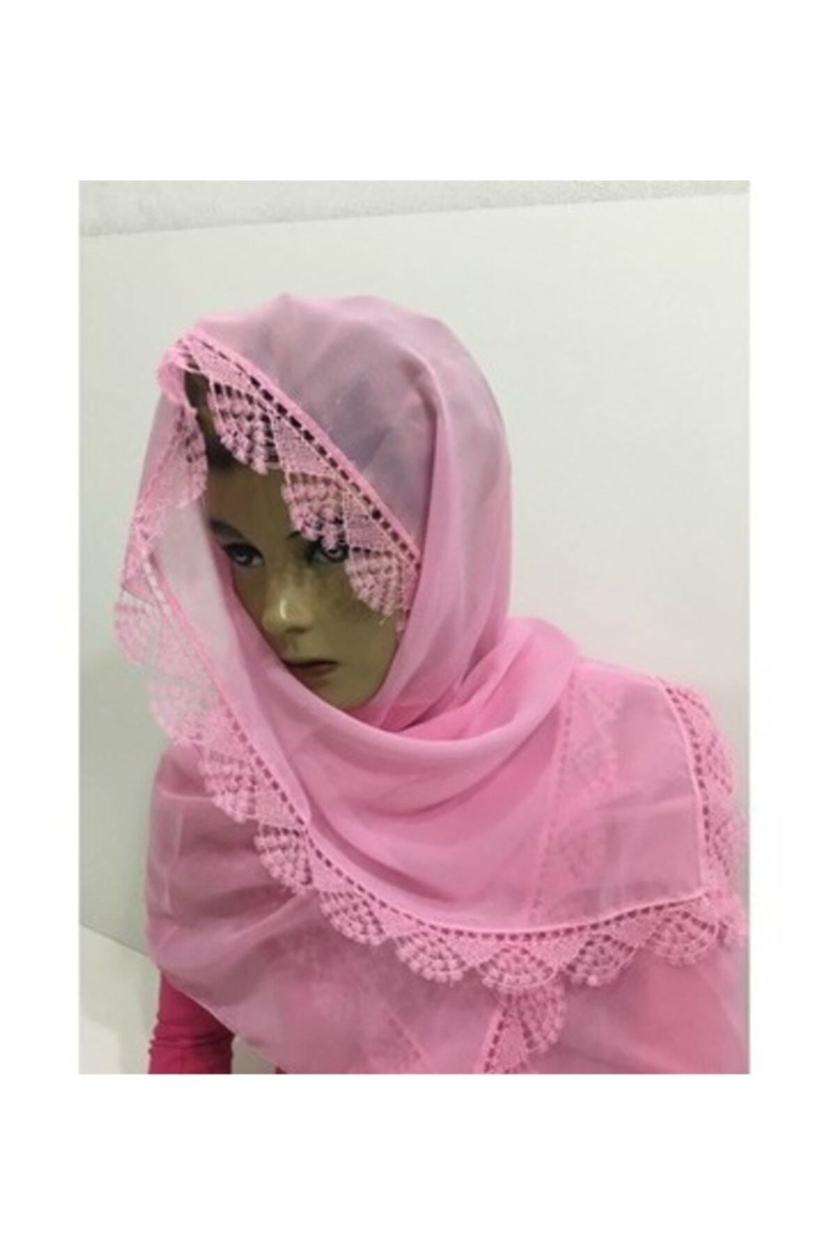 Iğne Oyalı Mevlüt Örtüsü 70*140 Renk Krem Pembe