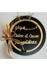 Isme Özel Ahşap Ve Pleksili Kapı Süsü, Duvar Süsü, Duvar Dekoru