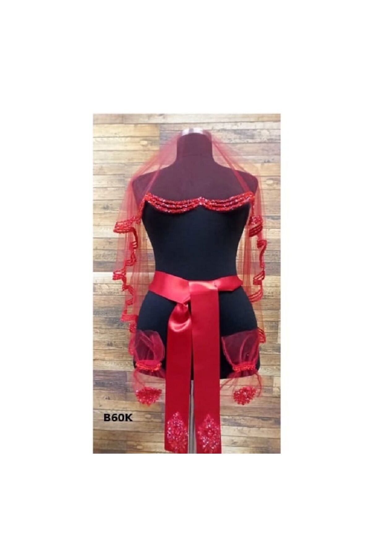 Gelin Duvak Seti, Taç Model Pul Baskılı Kına Duvağı Seti Gelin Duvağı