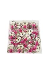 50 Adet Ahşap Magnet Nikah Süsü - Nişan Süsü Söz Hatırası Renk Pembe