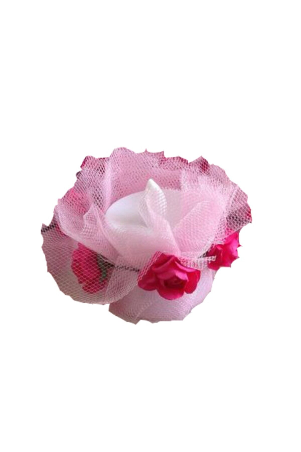 12 Adet Tüllü Güllü Led Mum Kına Gecesi Kına Malzemeleri