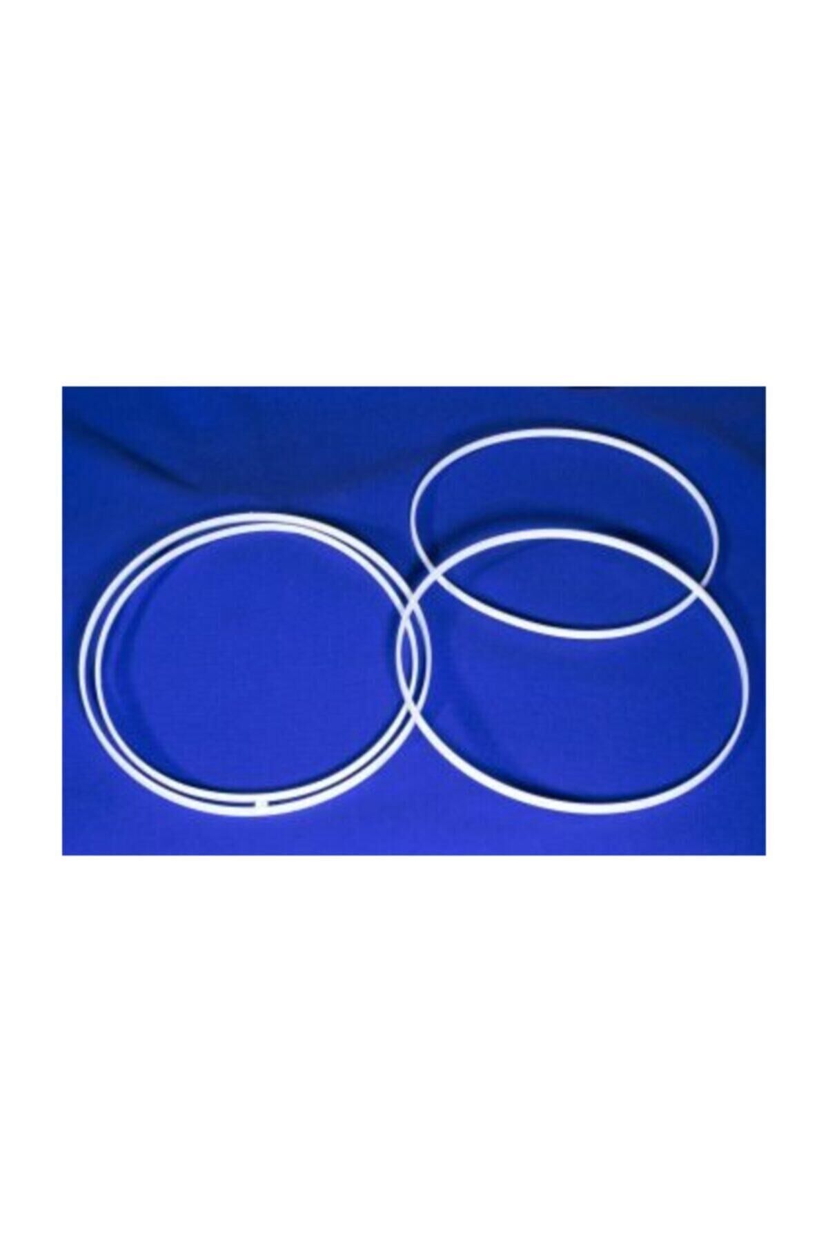 Süslenmemiş Plastik Çember 12 Adet Beyaz