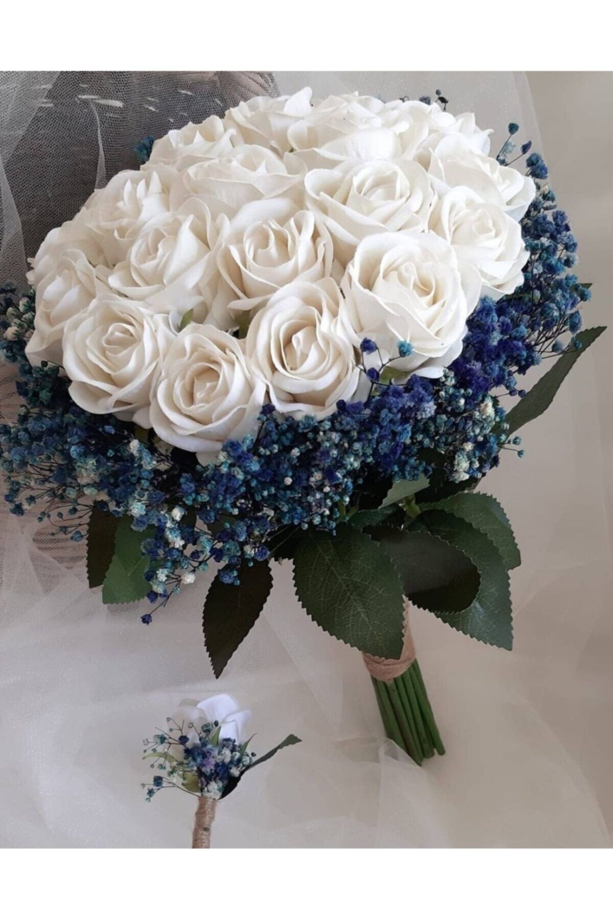 Gerçek Görünümlü Yapay Gelin Buketi